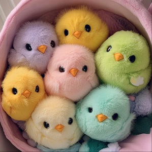 OEM ODMhappy Easter Chick seduto sulla decorazione a guscio d'uovo colorato pasqua carino fatto a mano con vendita calda di pollo peluche - Product Image 1