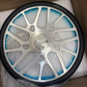 Customized horn finish <b>brush</b> silver /chrome forged steering wheel for Classic cars - Product Image 2