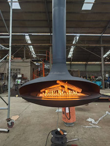2025 Independiente Estilo moderno Suspendido <span class=keywords><strong>Dibujo</strong></span> personalizado Metal Quema <span class=keywords><strong>de</strong></span> madera Calentador interior Chimenea giratoria - Product Image 5