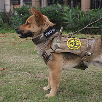 Collier de dressage tactique pour chien en nylon durable de haute qualité, à motif uni et à dégagement rapide