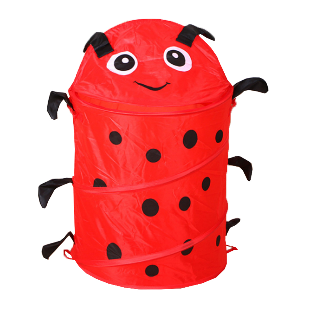 Zusammen klappbare Kinder Tier Runde Polyester Druck faltbare Wäsche korb Box Popup Spielzeug Geschenke Korb Körbe