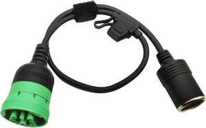 Linkyou Freightliner 卡车线束 9 针 2 型 J1939 点烟器母头连接器 15A 保险丝 16AWG 恒定功率 - Product Image 4
