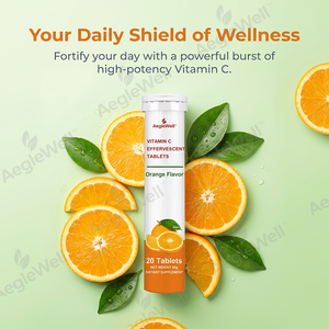 Tabletas Efervescentes de <span class=keywords><strong>Vitamina</strong></span> <span class=keywords><strong>C</strong></span> de Marca Privada Aeglewell OEM, Tabletas Efervescentes Multivitamínicas de Naranja <span class=keywords><strong>para</strong></span> el Sistema Inmunológico - Product Image 2
