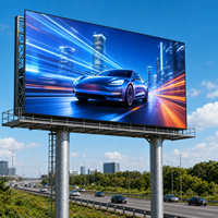 Panneau d'affichage numérique extérieur P10 IP65 pour autoroute, haute luminosité, lisible en plein soleil, écran LED fixe, vue sur la route