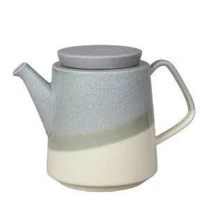 地中海风格老式设计陶瓷咖啡套装定制活性釉面茶壶复古耐用瓷茶壶