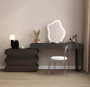 Cassettiera Vintage camera da letto scrivania Vanity <span class=keywords><strong>angolo</strong></span> cassettiera cassettiera in legno massello toletta trucco - Product Image 2