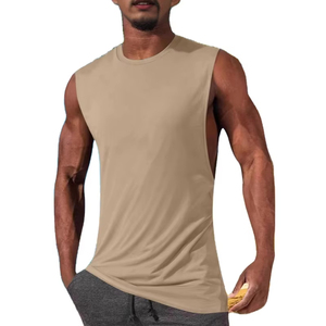 <span class=keywords><strong>Camiseta</strong></span> sin Mangas para <span class=keywords><strong>Hombre</strong></span>, Versátil, Lisa, de Color Sólido, para Usar por Dentro o por Fuera, Sin Arrugas, para Todas las Temporadas - Product Image 1