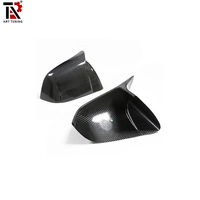 Pour Tesla modèle 3 2019-2025 Highland Adhésif Style Bull Horn Miroir Couverture Sec En Fiber De Carbone Modification Extérieure