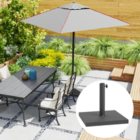 Base de parapluie JH-Mech en bloc lesté solide, résistante au vent, stable, monobloc, avec cadre intégré sans soudure et bord sans bavure