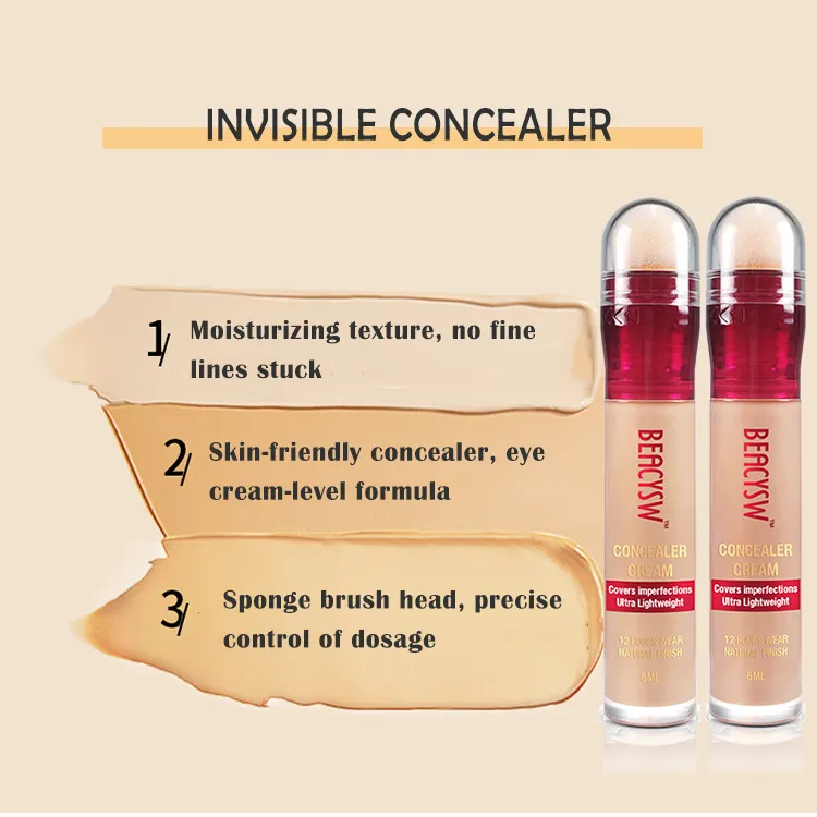 Correcteur de couleur étanche, vente en gros, étiquette privée pro, couverture complète, dernier maquillage, crème haute définition, correcteur hd