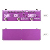 Guitare 6 en 1 RC5 avec pédale à effets multiples, réverbération, chœur, distorsion, surdrive, amplificateur, tampon, coque entièrement métallique avec True Byp