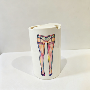 Taza de porcelana hecha a mano personalizada-Diseño único de patrón de manguera - Product Image 6