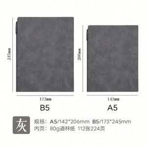 Factory <b>Custom</b> 2024 Leather Cover A5 Planner <b>Diary</b> Notebook Elastic Strap Printed Logo <b>Custom</b> Color Thread Sewing Bound USA - Product Image 5