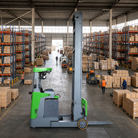 Chariot élévateur électrique à mât télescopique MOVMES, 2,5 tonnes, batterie lithium-ion, mât 3/4 étages, pneus en polyuréthane pour machines