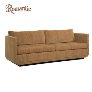 Sofá Moderno Tapizado en Tela con Brazos Redondeados, Cojines Profundos, Estructura de Madera Sólida, Muebles de Lujo para Sala de Estar - Product Image 6