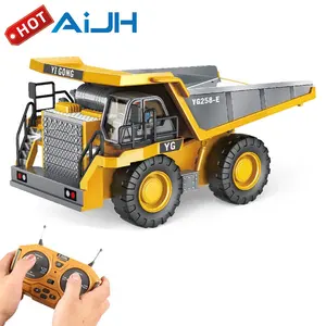 Aijh 9ch Rc Dump Truck Model Bouwvoertuig Radiografisch Bestuurbare Auto Legering Rc Dump Truck Speelgoed