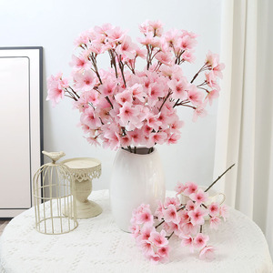 Peach Blossom Branch Simulation Wedding Set <b>Decorations</b> Artificial Cherry Plum Blossom for Ramadan Supplies - Product Image 1