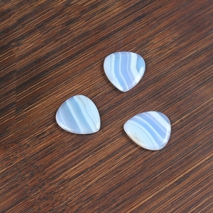 Púa de guitarra de ágata azul rayada, púa de ágata natural con rayas, pulida a mano, para accesorio de guitarra - Product Image 5