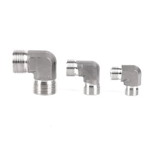 ข้อต่อข้อศอกสแตนเลสแบบมุมฉาก 1C91D9 ข้อต่อไฮดรอลิกเกลียวตัวผู้ - Product Image 1