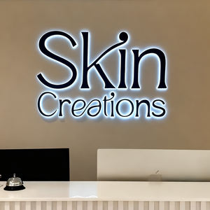 Enseigne LED personnalisée par le fabricant, lettres métalliques rétroéclairées, logo LED rétroéclairé, enseigne commerciale pour le branding mural de bureau - Product Image 2