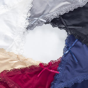 ملابس داخلية نسائية بدون خياطة من الحرير الجليدي رقيقة جدا جيدة التهوية مثيرة من الدانتيل حافة منخفضة الخصر سراويل داخلية رقيقة حزام قطن <span class=keywords><strong>2</strong></span> قطعة - Product Image 6