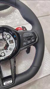 <span class=keywords><strong>Volant</strong></span> en cuir Nappa de qualité supérieure pour G20 G30 G22 G80 M-Sport, surpiqûres personnalisées, Série 3 X5 Série 6, fond plat type D - Product Image 3