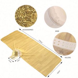 Casquette de baseball musulmane en maille avec visière à sequins, accessoires capillaires décontractés réglables pour l'extérieur, avec logo personnalisé, pour femmes, vente en gros - Product Image 3