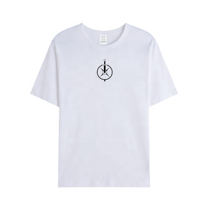 T-shirt court vintage double couche gris délavé style streetwear col rond manches courtes décontracté 100 % coton en gros - Product Image 5