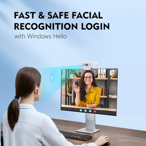 Cámara Web 4K con <span class=keywords><strong>Windows</strong></span> Hello, 8.3MP, USB, <span class=keywords><strong>para</strong></span> PC, Escritorio, Portátil, Enfoque Automático, con Cubierta de Privacidad y Micrófono <span class=keywords><strong>para</strong></span> Video - Product Image 2
