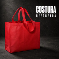 Sac de courses non tissé personnalisé avec logo, coutures renforcées, réutilisable, pour supermarché et commerce de détail