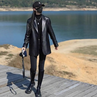 Veste Moto Noire Premium Femme en Similicuir PU – Manteau Personnalisé pour l'Hiver et le Bureau