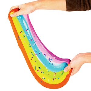 New Arrivals Rainbow Mega Stretch Putty Fluffy Colorful <b>Slime</b> With Charms for Kids Play - Product Image 1