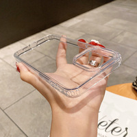 Vente en gros de coques de téléphone portable transparentes en PC rigide anti-choc, coque souple en TPU transparente pour iPhone 13 14 15 16 17 18 Pro Max