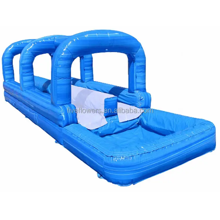 Blue color slip and slide inflatable water