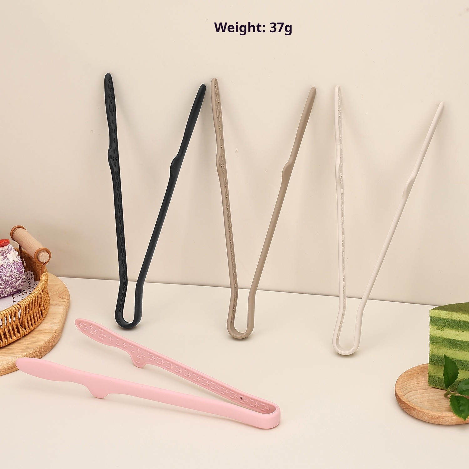 Pince à pain intégrée en silicone [couleur aléatoire]