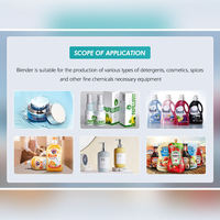 Ligne de production de savon liquide Guanyu 1000L, homogénéisateur, machine de mélange avec réservoir en acier inoxydable pour la fabrication de détergents