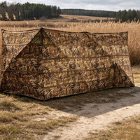 Abri de chasse camouflage réglable à 360 degrés, transparent et personnalisable, avec clôture de chasse à 4 côtés pour la chasse aux oiseaux aquatiques et aux canards