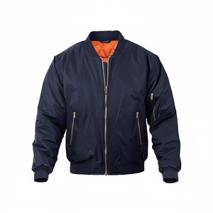 Blouson aviateur imprimé Letterman en polaire Veste universitaire pour hommes - Product Image 1
