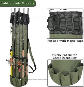 Free Sample BSCI Custom Holds 5 Poles Travel Case Waterproof Lightweight <b>Tackle</b> <b>Box</b> Stand Fishing Bags Fishing Gear Organizer - Product Image 5