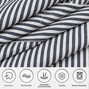 Delantal de cocina con babero ajustable, uniforme de chef a rayas blancas suaves con 2 bolsillos, logotipo personalizado para hombres y mujeres, restaurante, Bar - Product Image 3