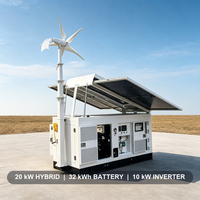 Générateur hybride éolien solaire diesel LINGGE Quanchai 20 kW 32 kWh Batterie au lithium 10 kW Inverseur mobile super silencieux