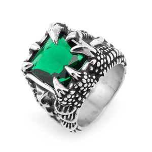 Blues RTS neues Design Edelstahl Silber Tier Adler Klaue Diamant Ring für Männer Punk Schmuck - Product Image 6