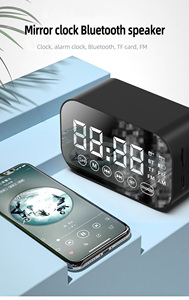 <span class=keywords><strong>2025</strong></span> mini LED gương đồng hồ báo thức FM Radio cho Máy nghe nhạc v5.4 báo động kép không dây bảng đồng hồ bên sử dụng USB - Product Image 2