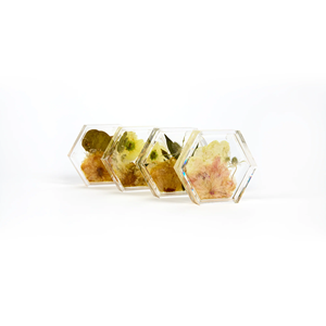 Acrylic Epoxy Real Dried Flower Heat Insulation Table <strong>Ccoaster</strong> Non-slip coaster for Drinks Cup Acrylic Pressed Flower Coasters - Product Image 2