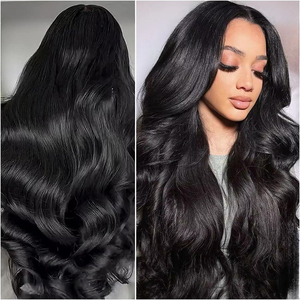 AngelBella 30 pulgadas 220% densidad 13*6 peluca con malla <span class=keywords><strong>frontal</strong></span> cuerpo ondulado cabello humano indio HD pelucas frontales de encaje sin pegamento para mujeres negras - Product Image 2