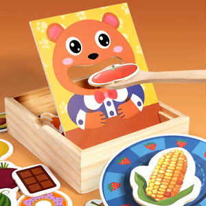 New Stock Newest Kids Role Play Animal Feeding <b>Toy</b> Children Early <b>Education</b> Preschool Food Cognition Wooden <b>Toys</b> - Product Image 5