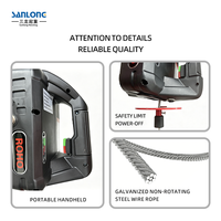 Treuil électrique portable ROHO 220V 500kg avec télécommande sans fil, mini treuil électrique à câble pour la levée de charges à domicile et dans les restaurants