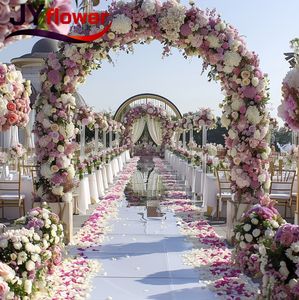 JY F-C0426 Haute Qualité Rose Blanc Longue Tige Branches En Gros Soie Faux Fleur De Cerisier - Product Image 4