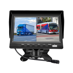 Nouveauté 1080P 7 pouces voiture Quad Split moniteur intégré DVR enregistrement vidéo AHD 2 canaux mobile dvr voiture moniteur de recul - Product Image 1