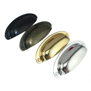 Poignée de meuble dissimulée à double face pour armoire à pharmacie, coque à boucle intérieure, poignée de garde-robe rétro, quincaillerie noire - Product Image 2